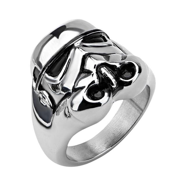 Mens Star Wars Stainless Stormtrooper 3D Ring Best Seller Product Image