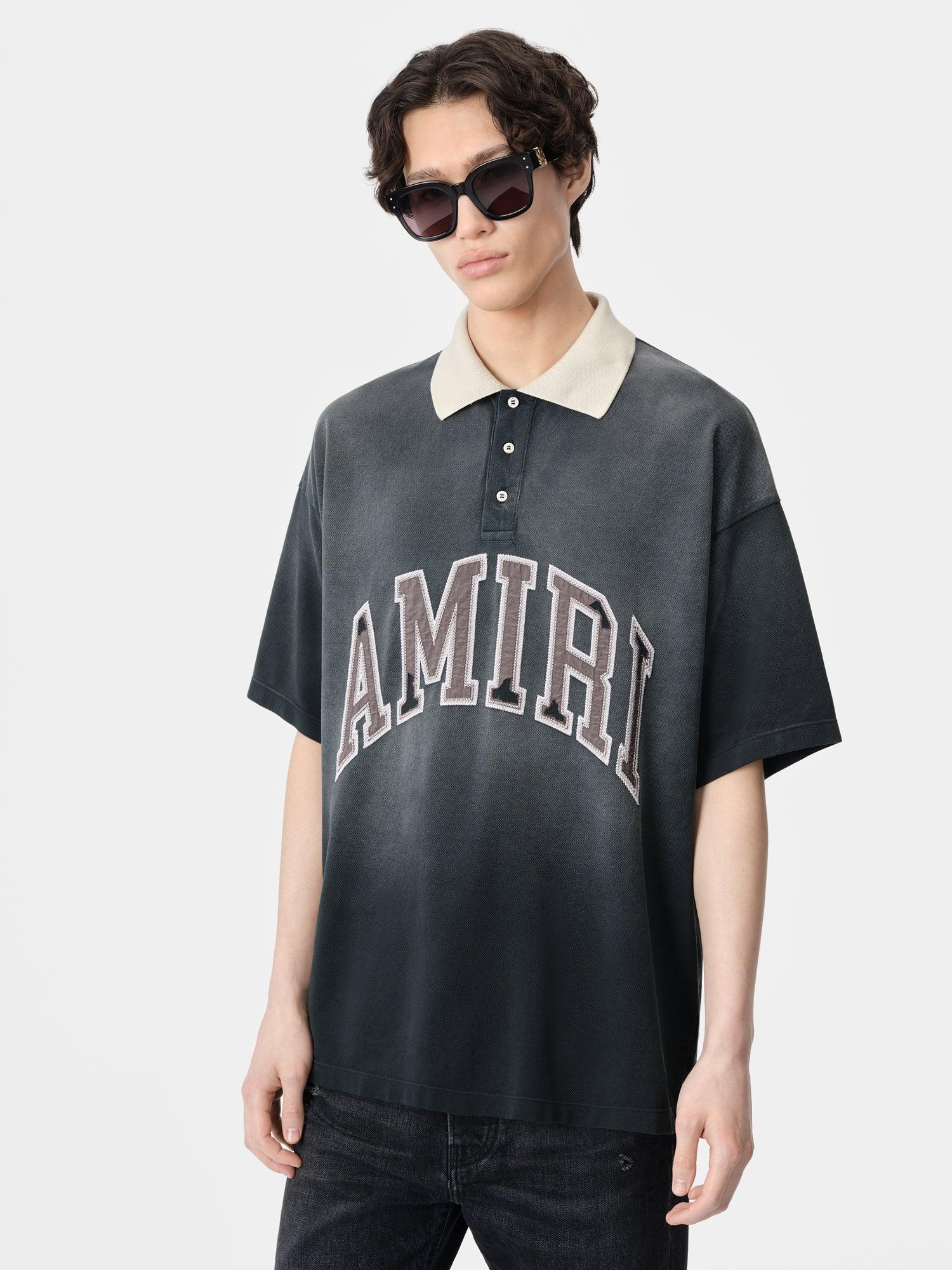 AMIRI VINTAGE OVERSIZED POLO - Black Male Product Image