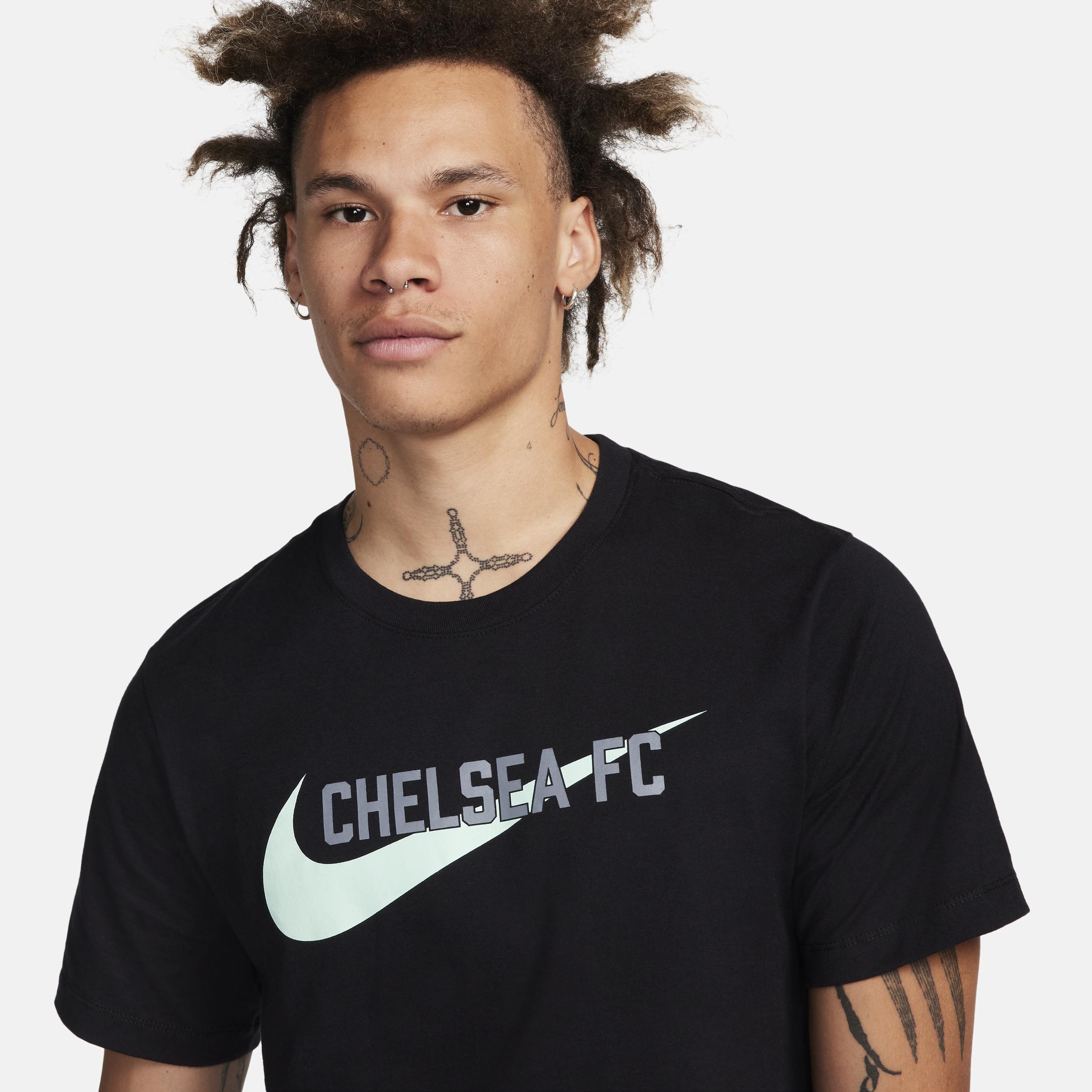 Mens Nike Black Chelsea Swoosh T-shirt Product Image