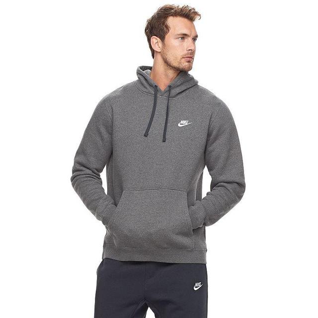 Nike Club Fleece hoodie in gray heather Product Image