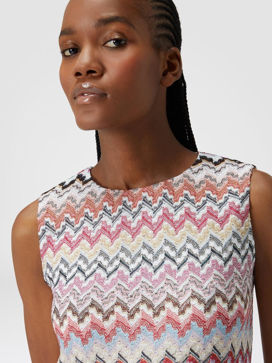 Minidress in zigzag lamé viscose blend Multicoloured | Missoni Product Image