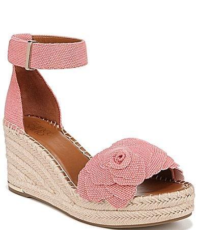 Franco Sarto Clemens6 Flower Ankle Strap Platform Wedge Espadrille Sandals Product Image