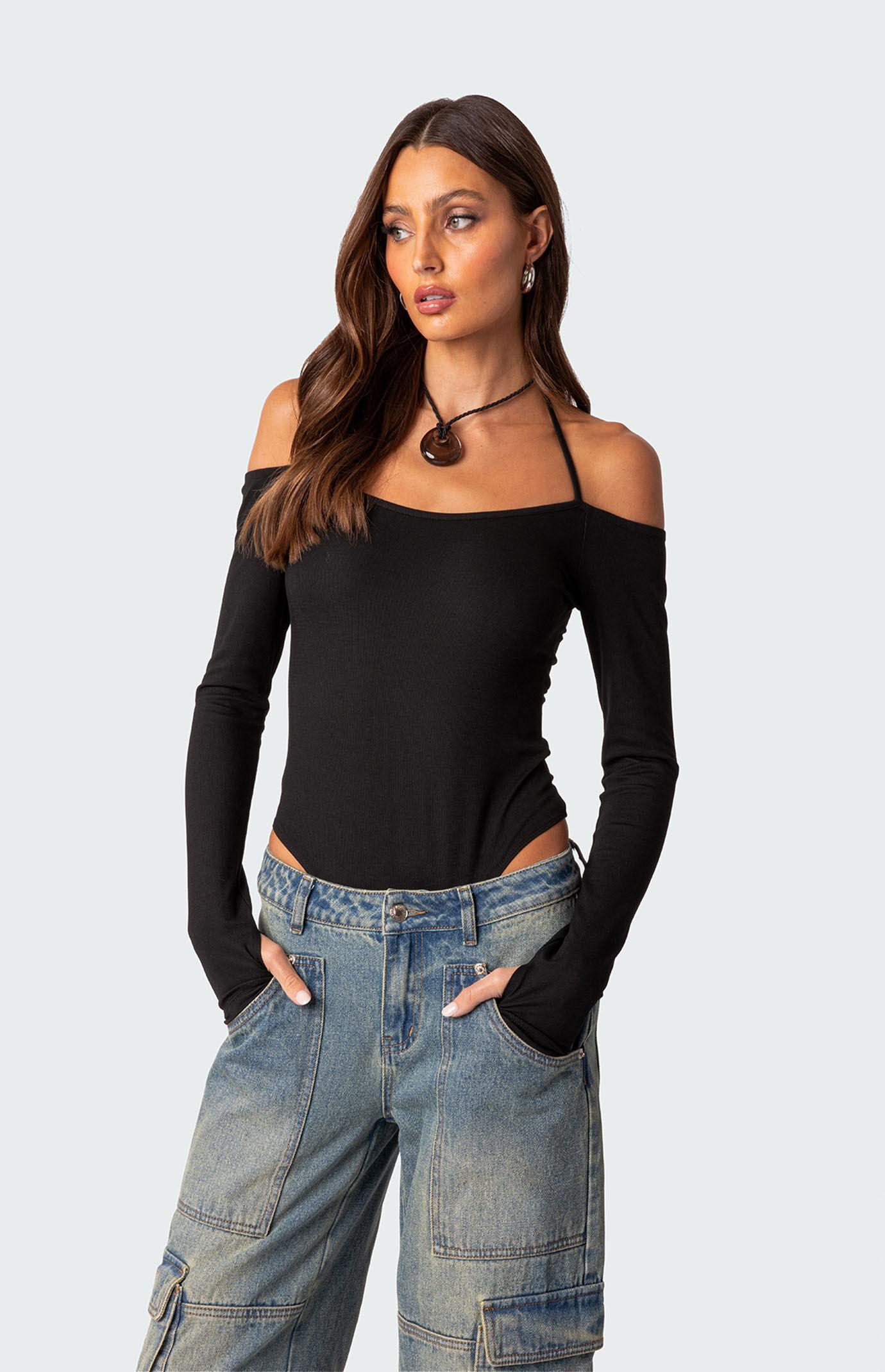 Edikted Women's Model Off Duty Ribbed Bodysuit Product Image