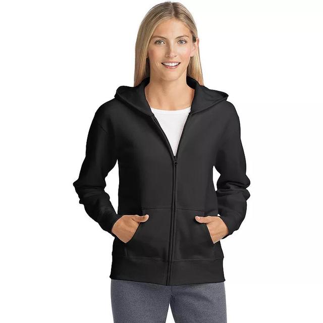 Womens Hanes EcoSmart Full-Zip Hoodie Sweatshirt Purple Splendor Product Image