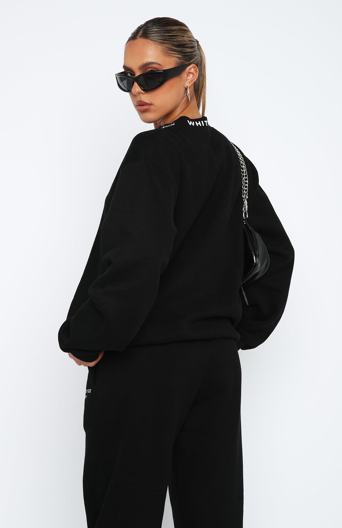 Put It On Repeat Oversized Sweater Black Product Image