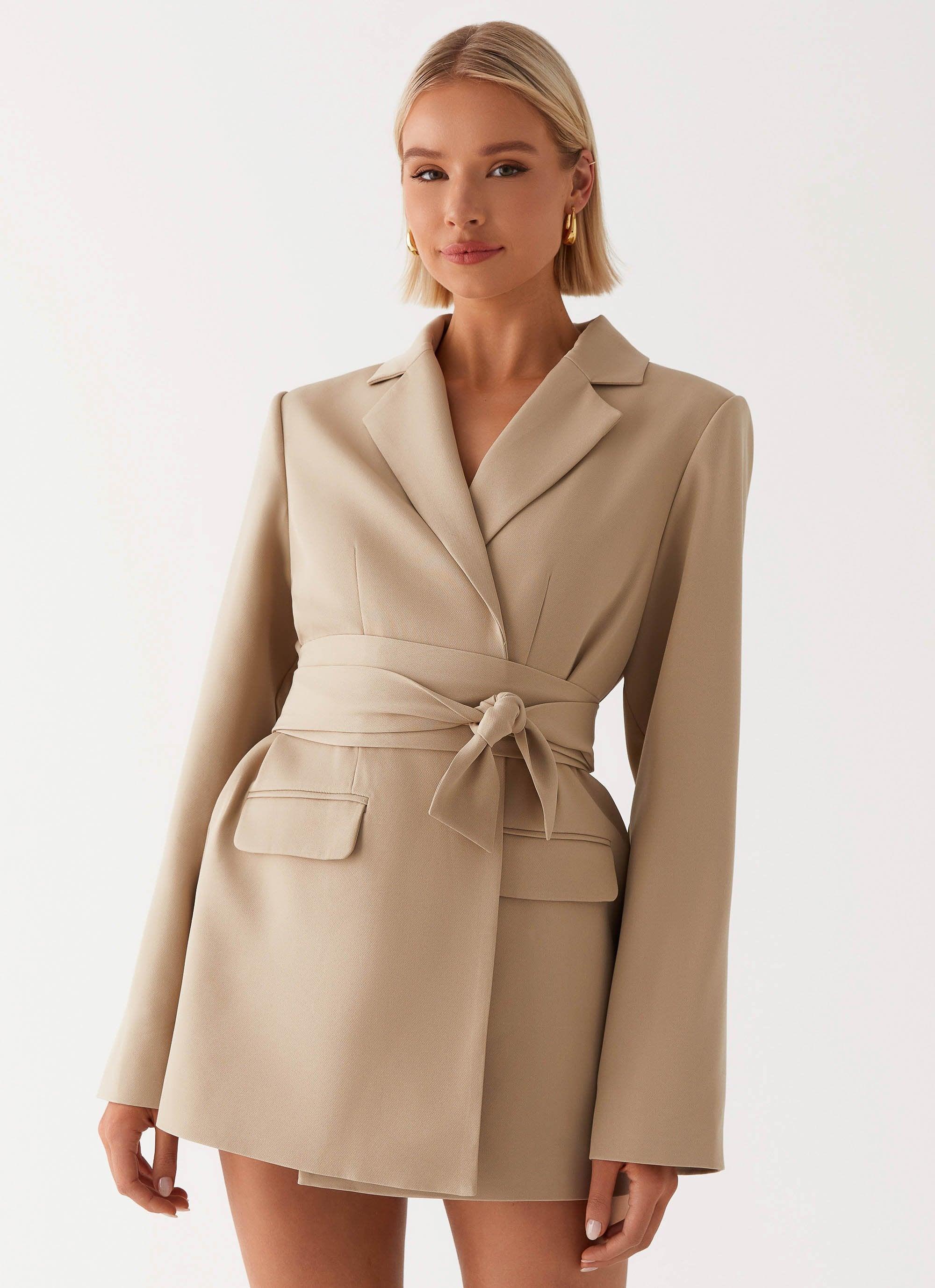 Clara Blazer Dress - Brown Product Image