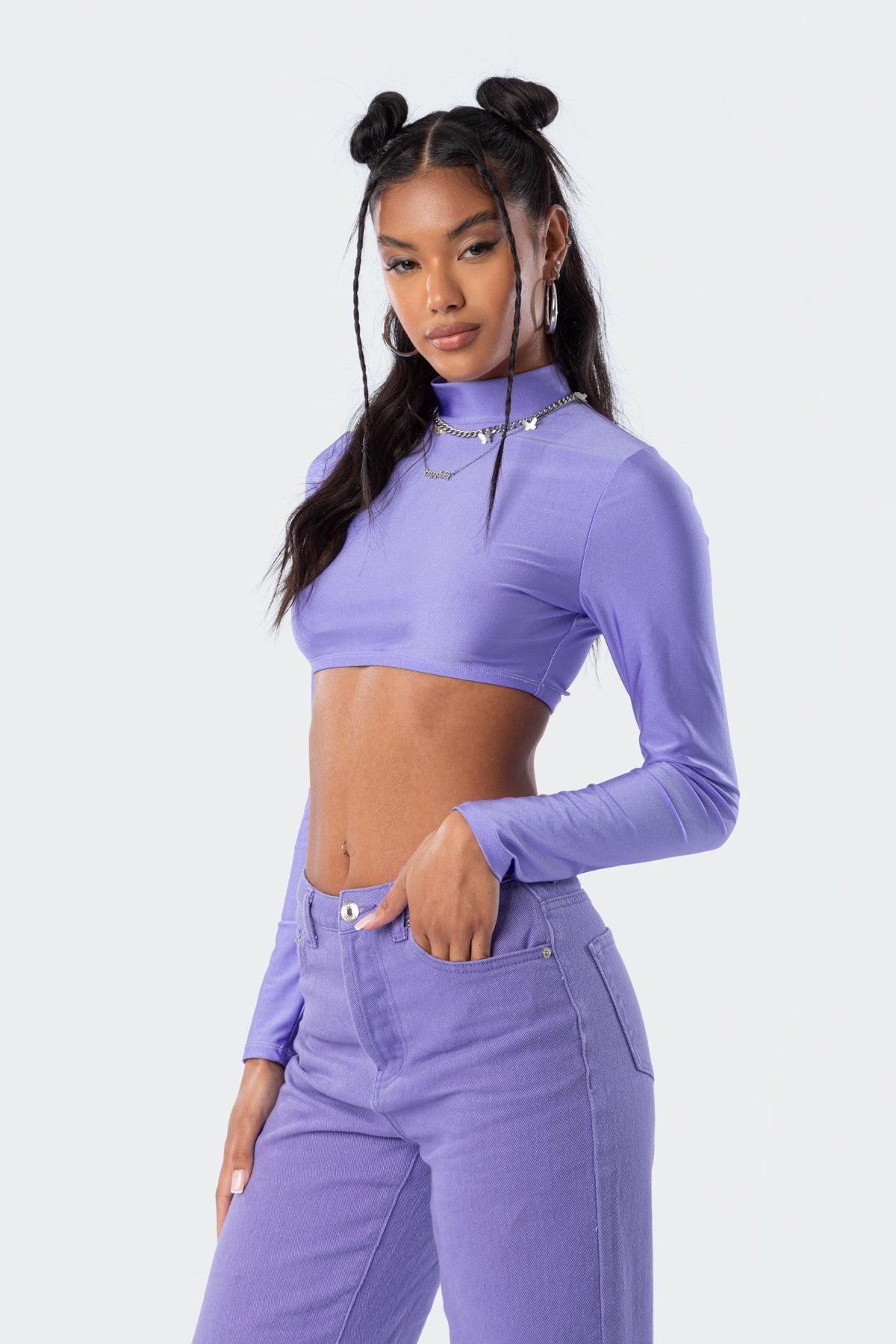 Kimmy Shiny Crop Top Product Image