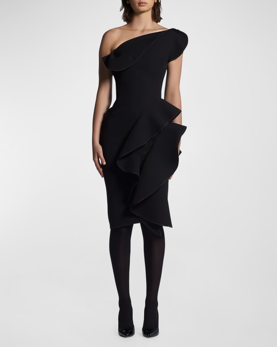 Rhythm One-Shoulder Midi Dress with Ruffle Details product image