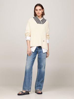 Relaxed Straight Fit High Rise Jean Product Image