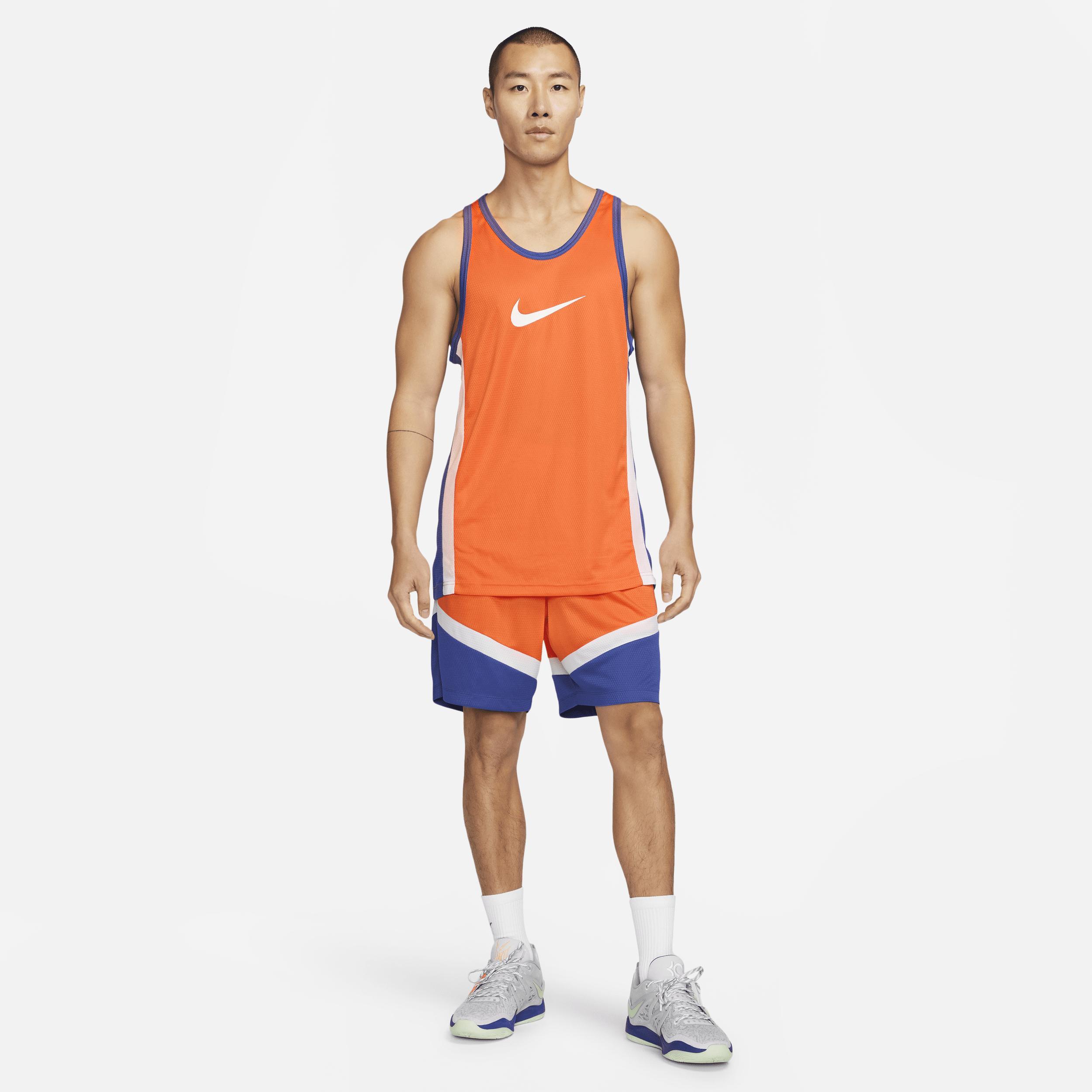 Men's Icon Dri-fit 8" Basketball Shorts In Orange Product Image