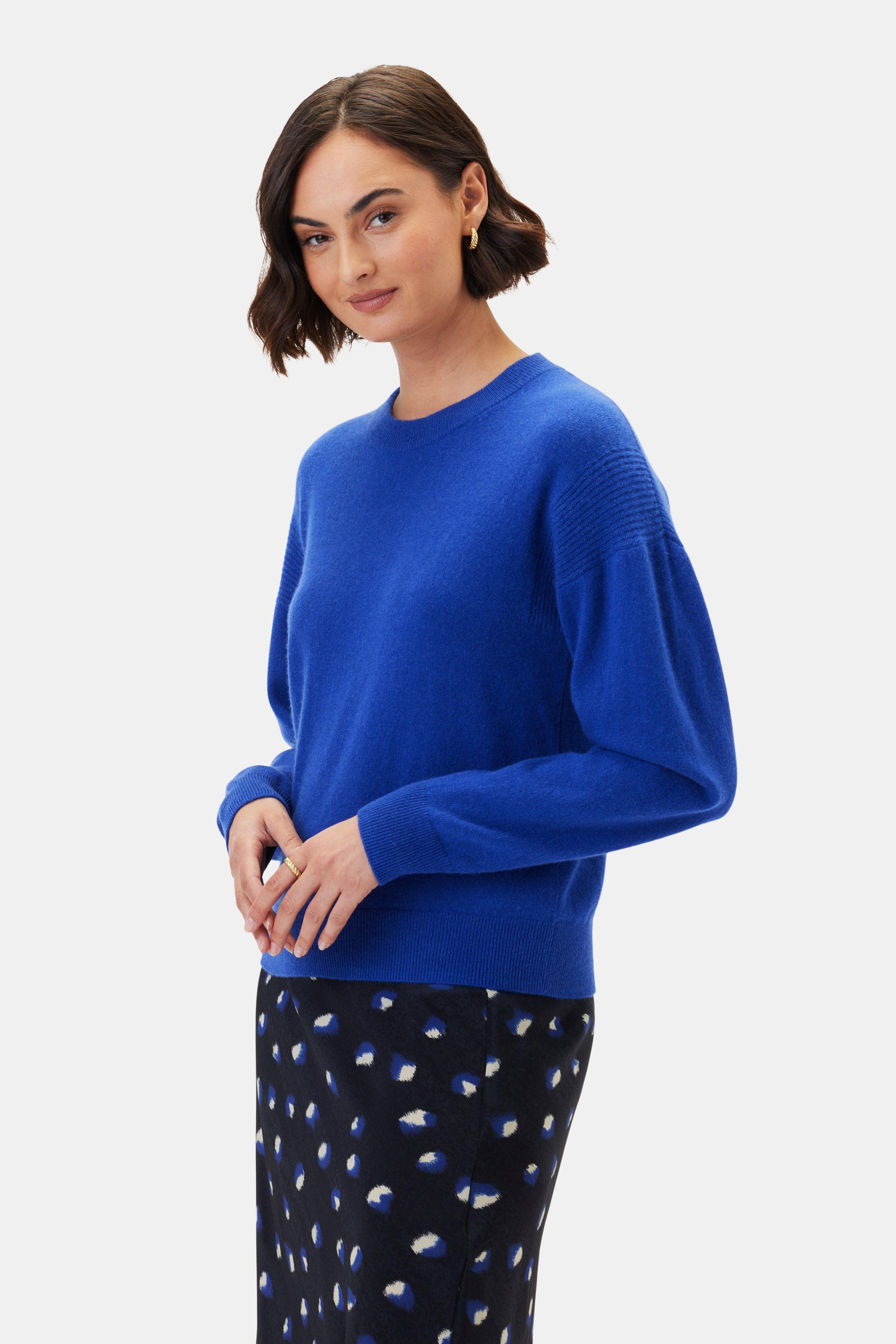 Pearl Cashmere Sweater - Cobalt - ReAmour Product Image