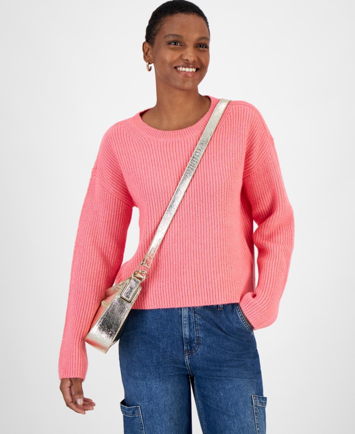 On 34th Womens Chunky-Knit Crewneck Sweater, Created for Macys Product Image