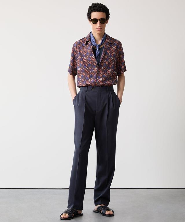 Italian Tropical Wool Wythe Trouser in Navy Product Image