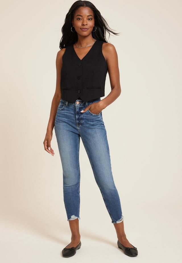 m jeans by maurices™ Dark High Rise Super Skinny Cropped Jean Product Image