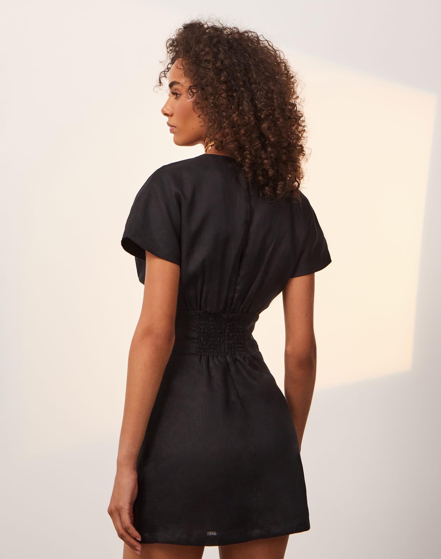 Saskia Short Dress - Black Product Image