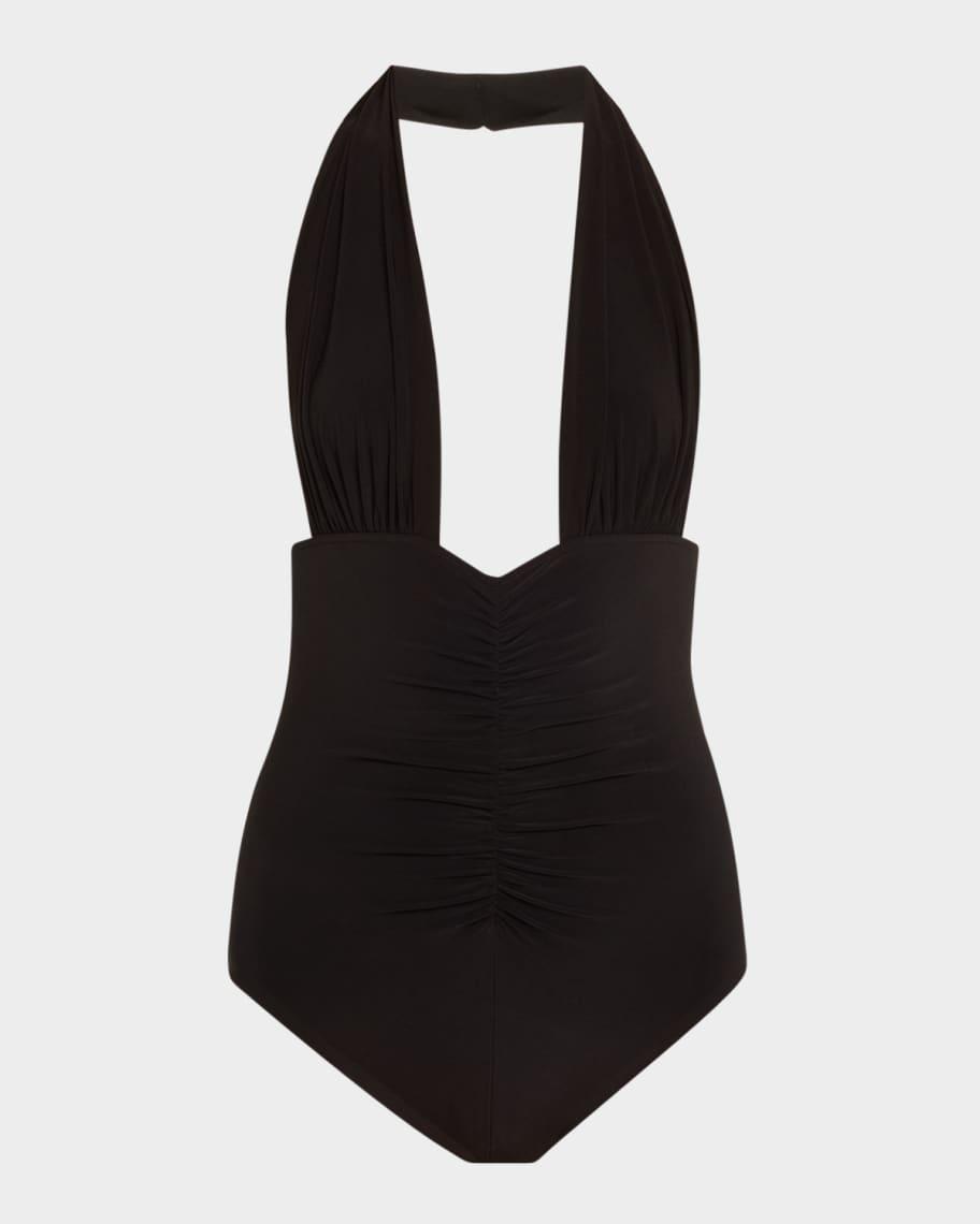 Halter Shirred One-Piece Swimsuit product image