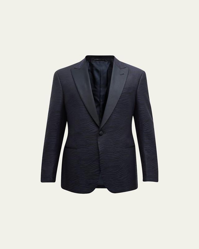 Mens Zebra Jacquard Wool Blazer Product Image