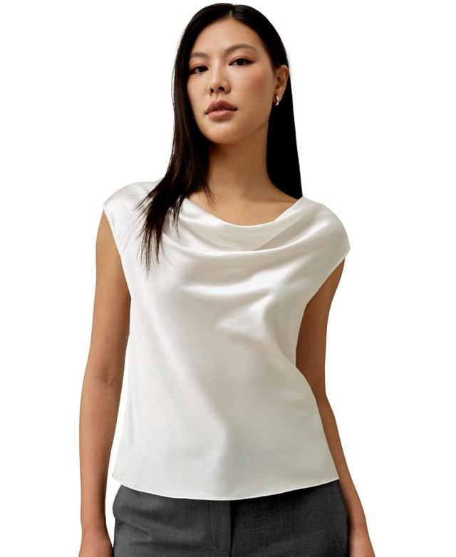 Lilysilk Womens Silk Charmeuse Cowl Neck Top for Women Product Image