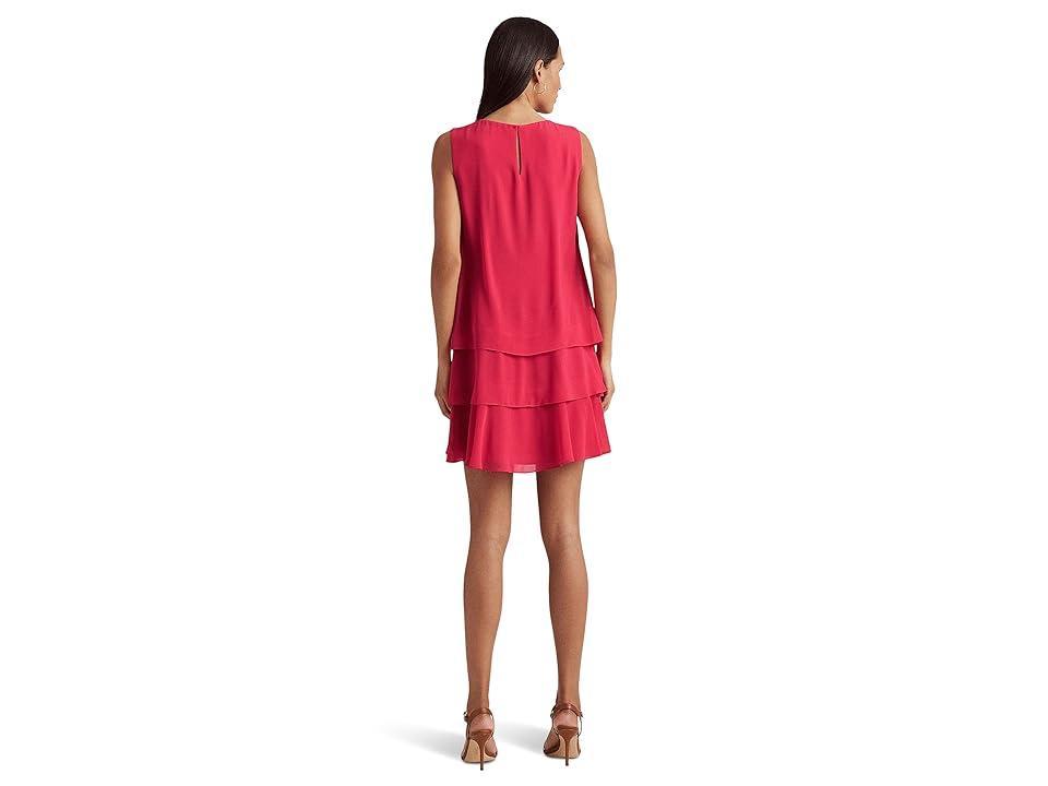 LAUREN Ralph Lauren Crepe Shift Dress (Sport ) Women's Dress Product Image