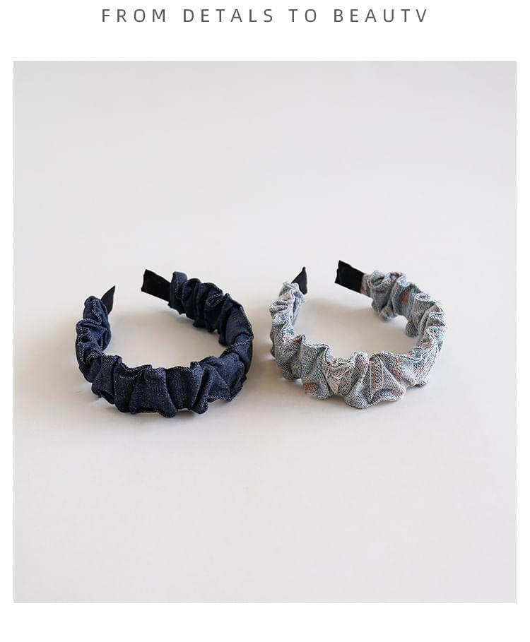 Ruffle Denim Headband Product Image