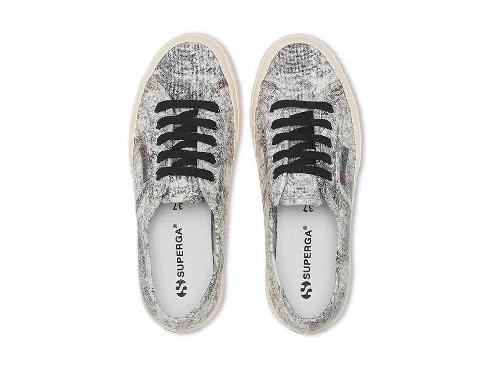 Superga 2750 cotton denim destroyed (White Beige Gardenia) Women's Shoes Product Image