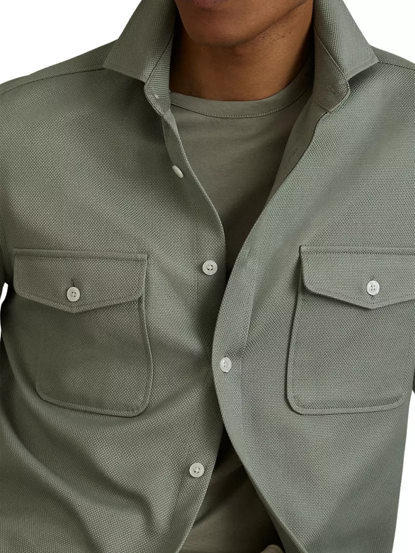 Arlo Woven Button-Up Overshirt Product Image