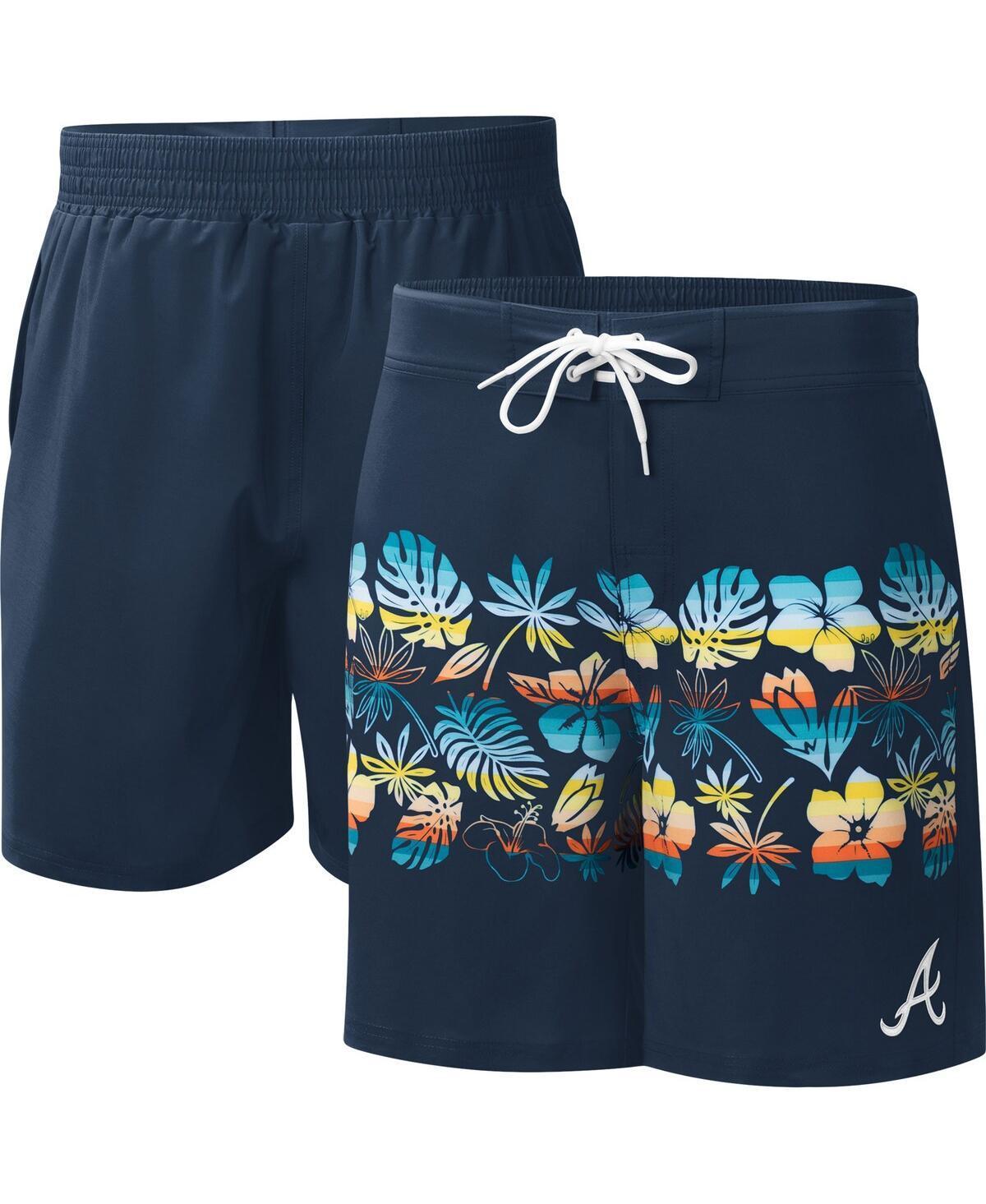 Mens G-iii Sports by Carl Banks Navy Atlanta Braves Breeze Volley Swim Shorts Product Image