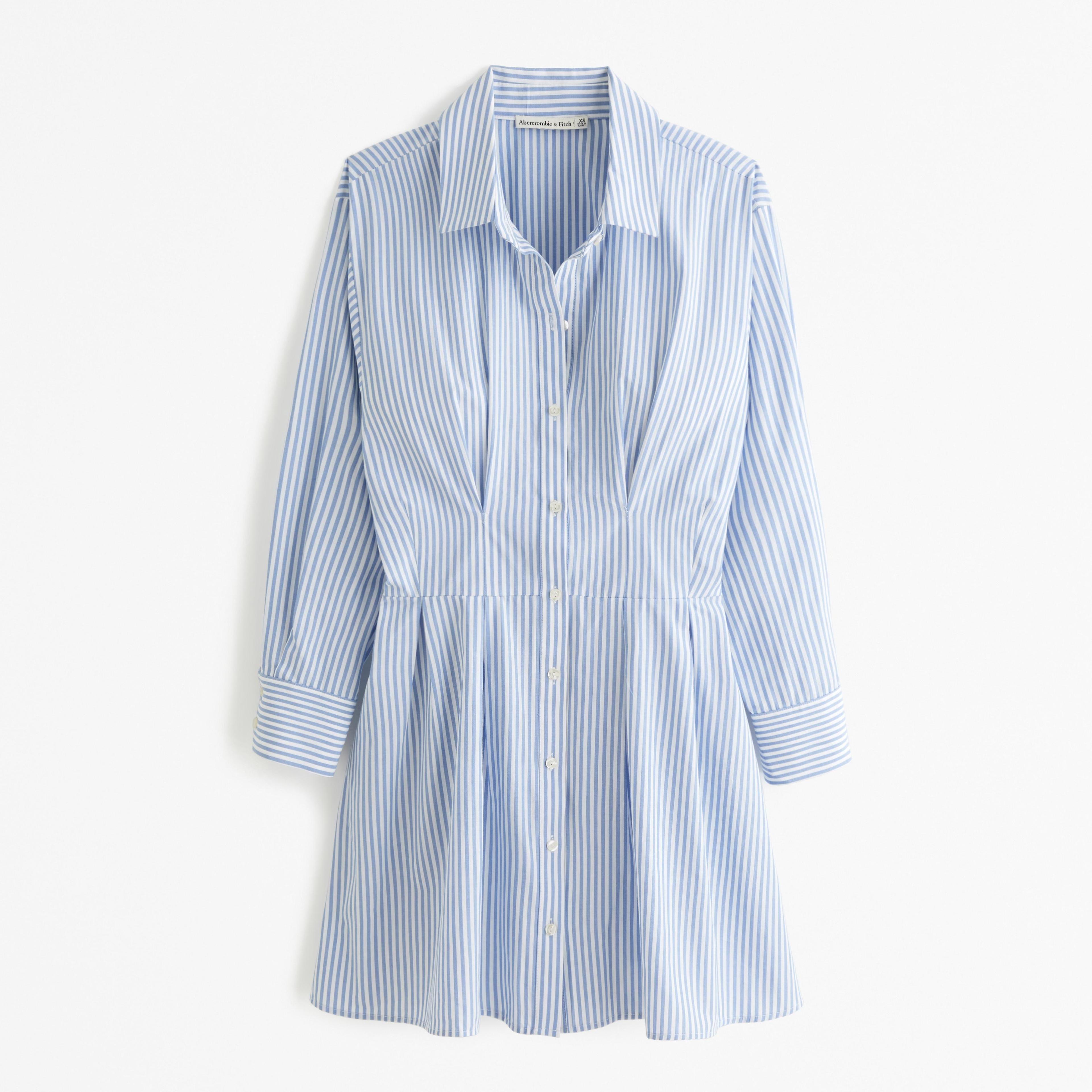 Long-Sleeve Poplin Shirt Dress Product Image