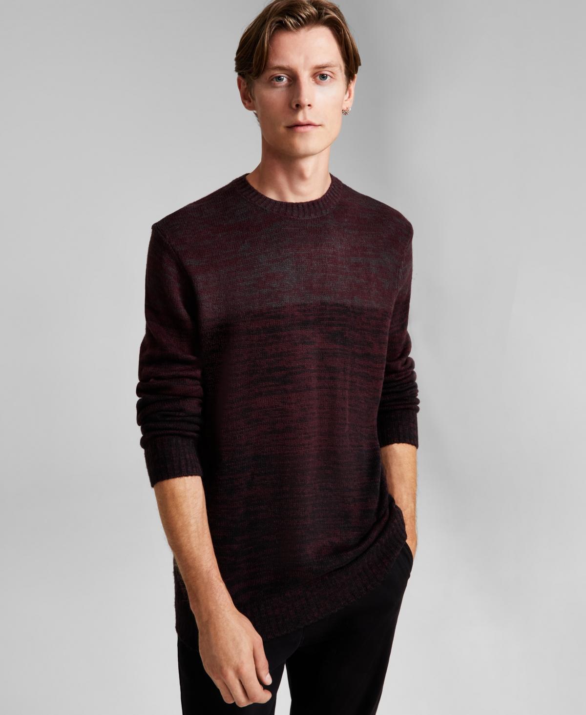 And Now This Mens Regular-Fit Brushed Ombre Stripe Crewneck Sweater, Created for Macys Product Image