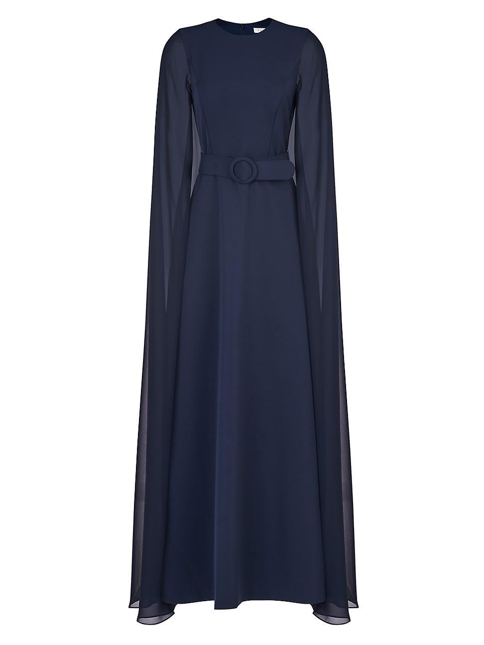 Womens Freya Crepe Cape Gown Product Image