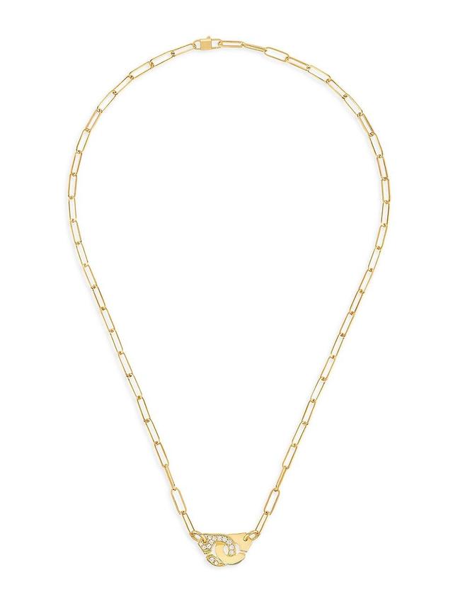 Womens Menottes Dinh Van R10 18K Yellow Gold Pendant Necklace Product Image