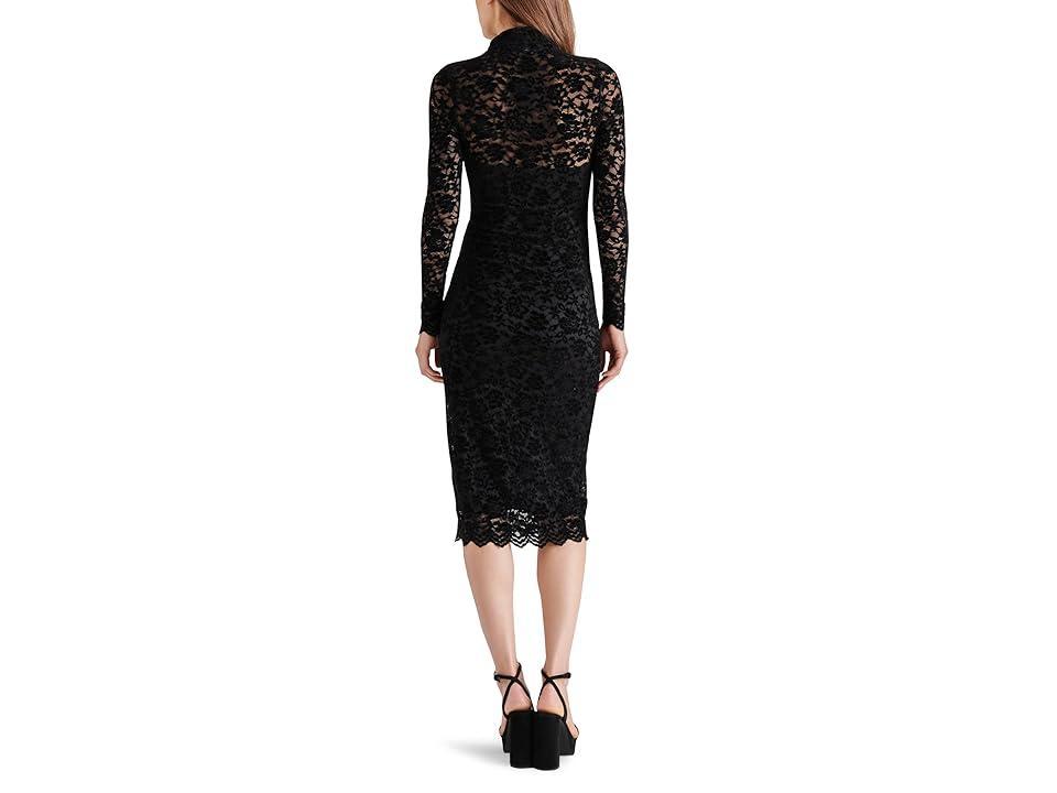 Steve Madden Vivienne Velvet Lace Long Sleeve Midi Dress Product Image