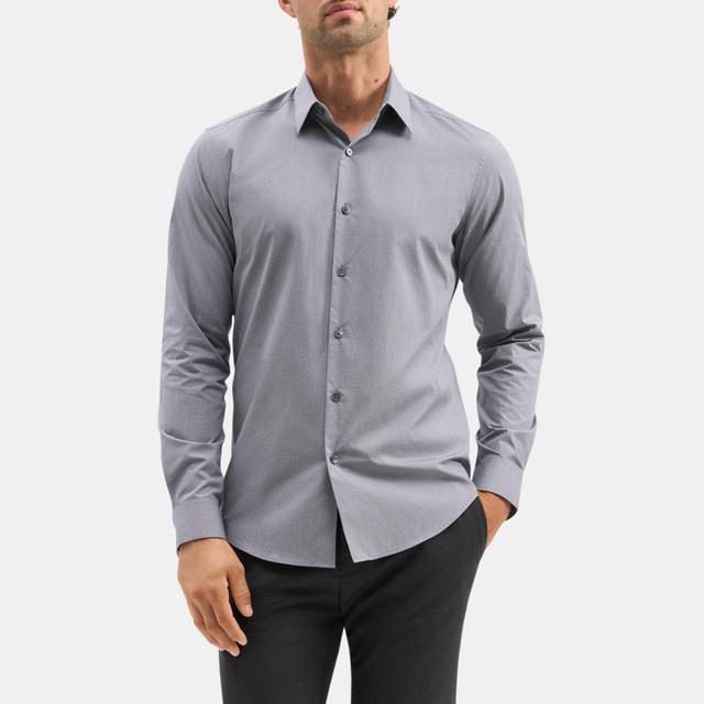 Dotted Cotton Tailored Shirt | Theory Outlet Product Image