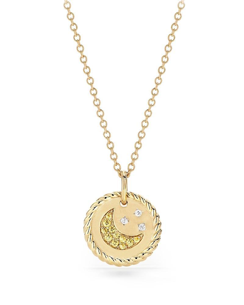 Womens Cable Collectibles Moon And Stars 18K Gold & Diamond Necklace Product Image