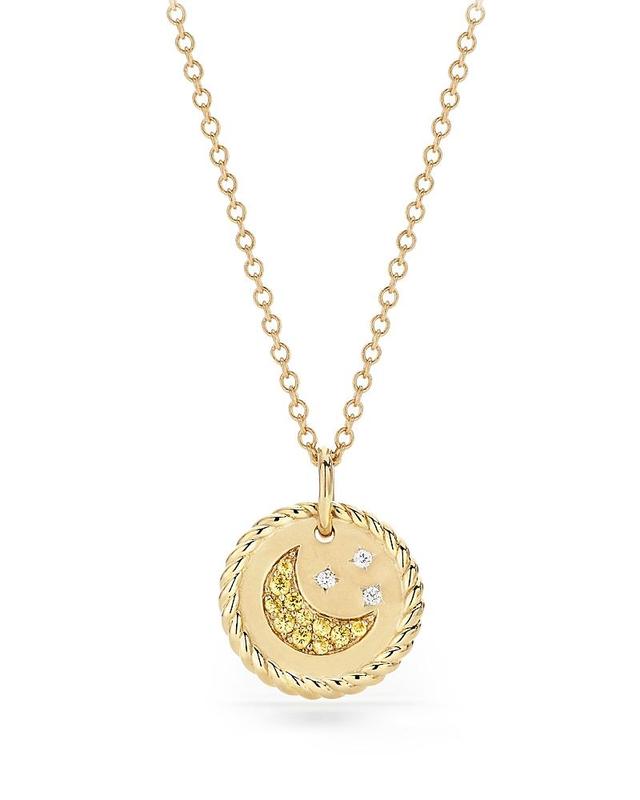 Womens Cable Collectibles Moon And Stars 18K Gold & Diamond Necklace Product Image