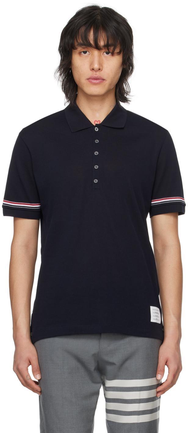 Navy Patch Polo In 415 Navy Product Image