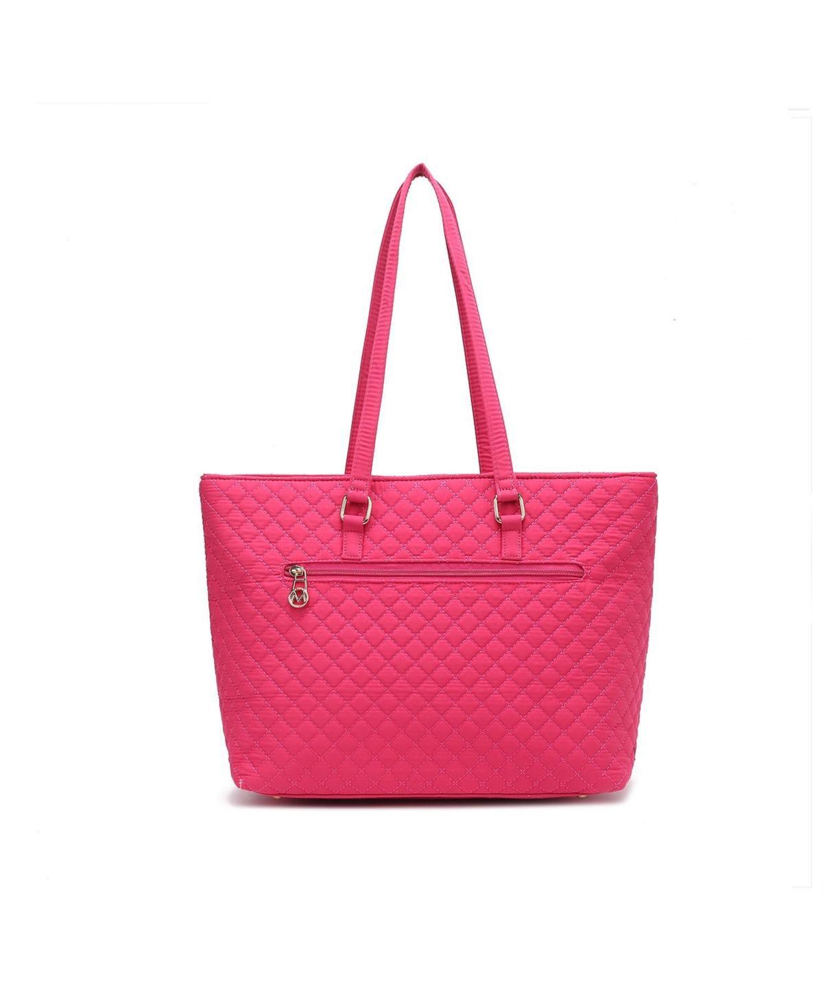 Mkf Collection Hallie Solid Quilted Cotton Women s Tote Bag by Mia K Product Image