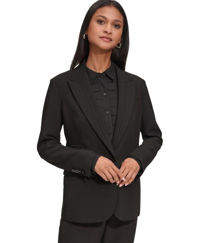 Karl Lagerfeld Womens Notched Lapel One Button Blazer Product Image