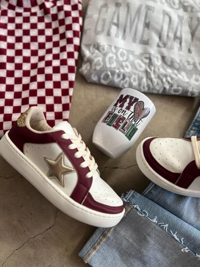 Burgundy Game Day Sneakers Product Image