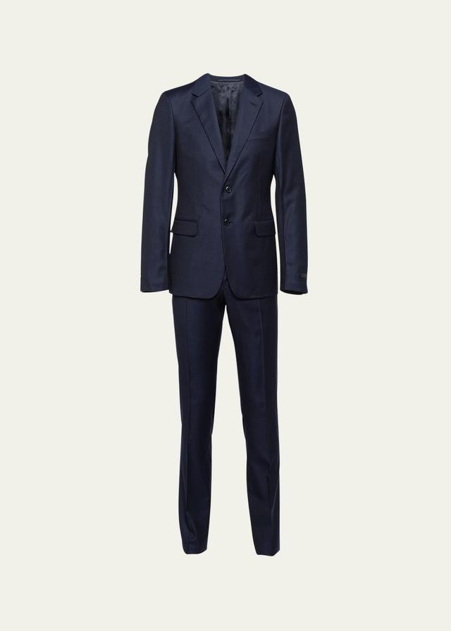 Mens Single-Breasted Wool Suit Product Image