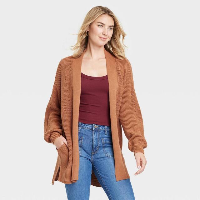 Womens Open-Front Cardigan - Universal Thread Light Brown XS Product Image