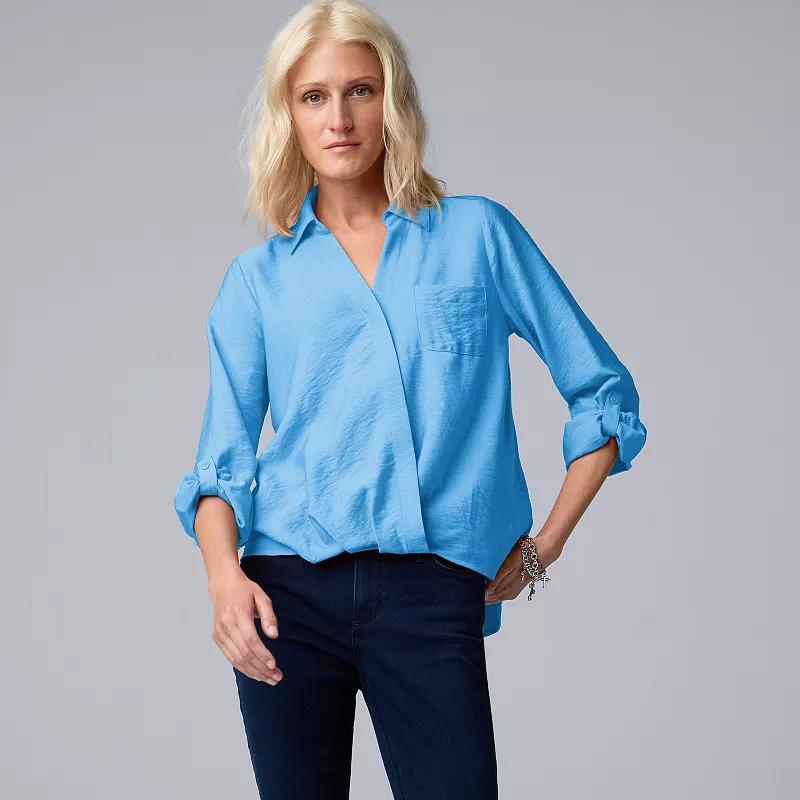 Womens Simply Vera Vera Wang Surplice Shirt product image