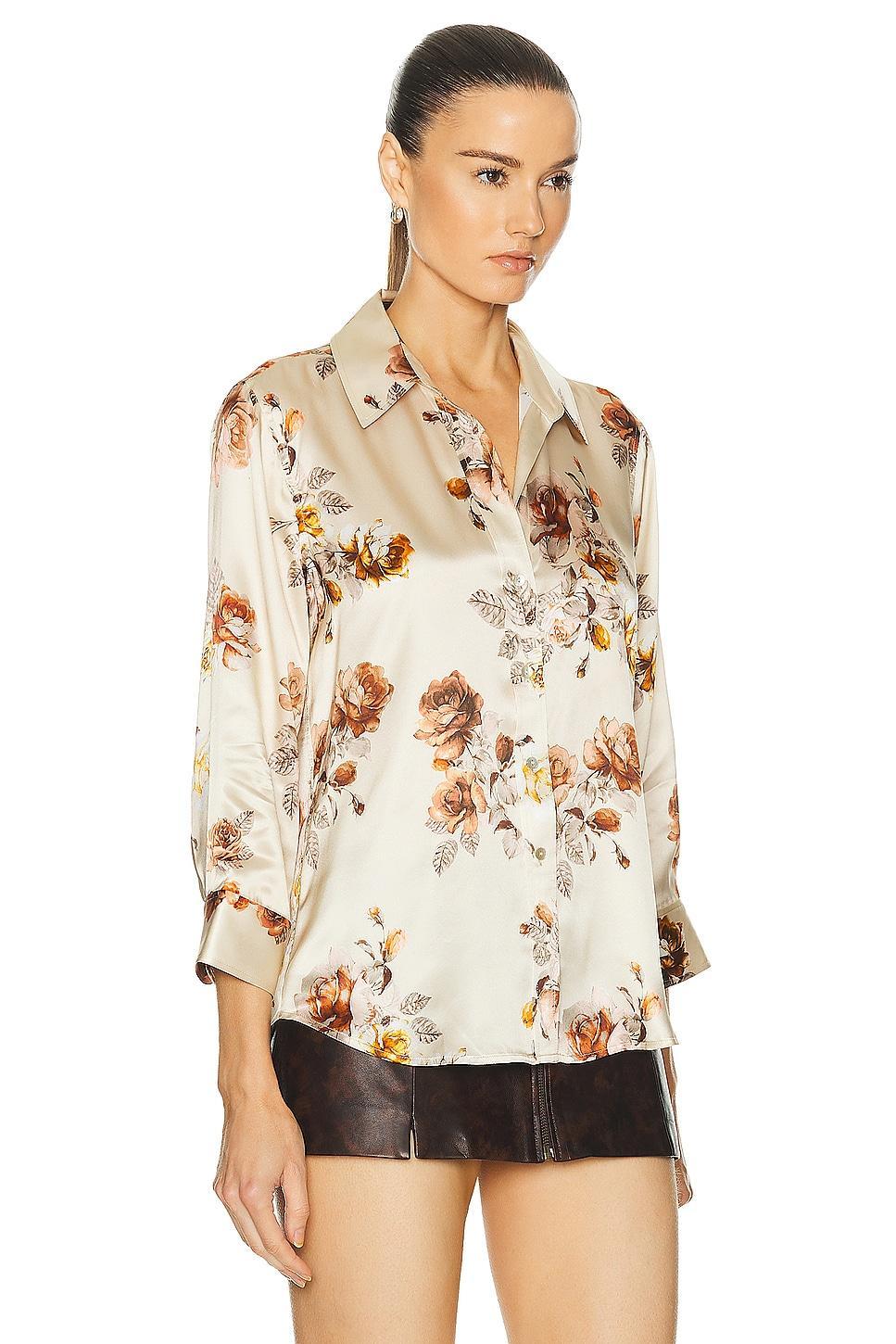 L'AGENCE Dani Shirt Beige. (also in XS). Product Image