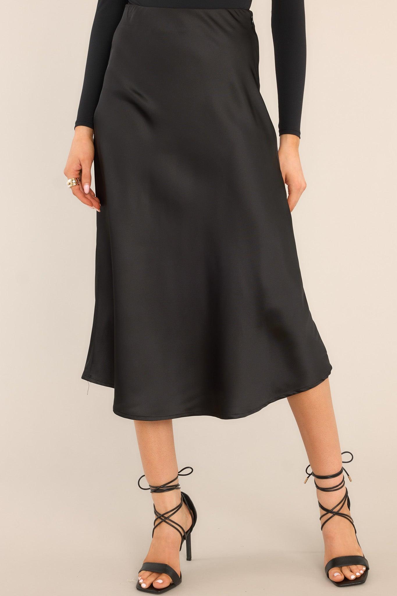 Strings Attached Black Midi Skirt Product Image