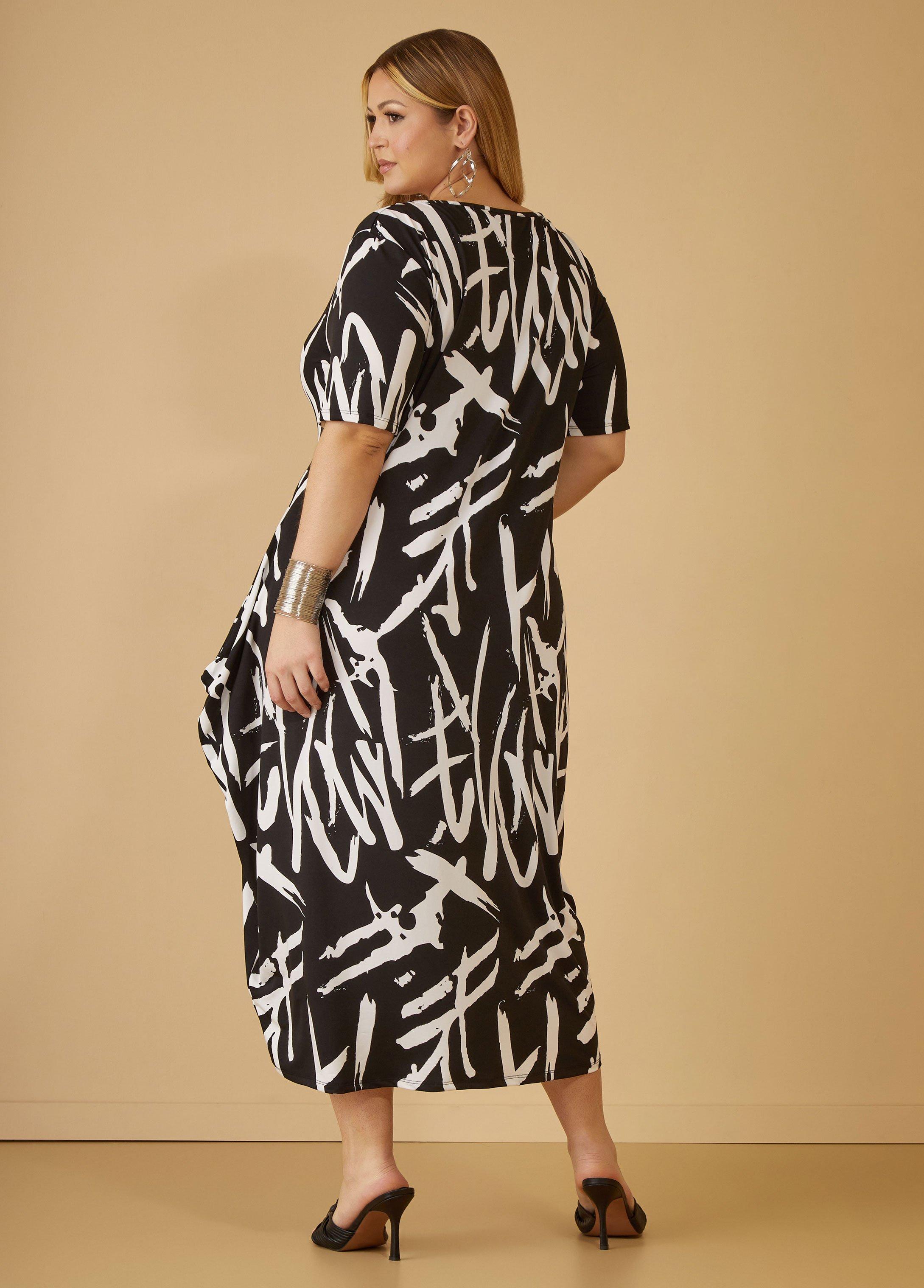 Graffiti Print Maxi Dress Product Image