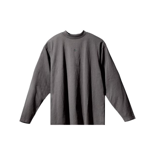 Yeezy Gap Engineered by Balenciaga Logo Long-Sleeve Tee  - Dark Grey Product Image