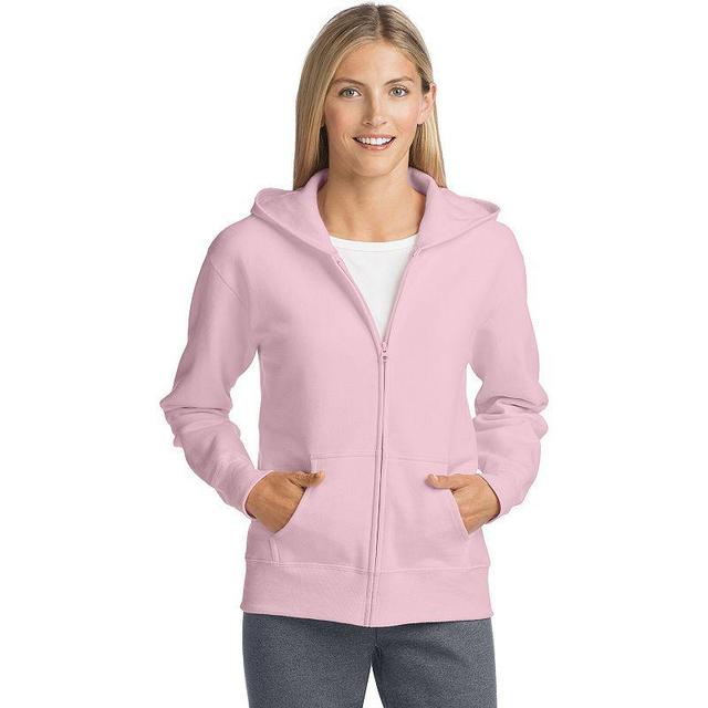 Womens Hanes EcoSmart Full-Zip Hoodie Sweatshirt Slate Grey Product Image