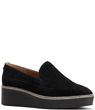 Donald Pliner Wallis Suede Wedge Loafers Product Image