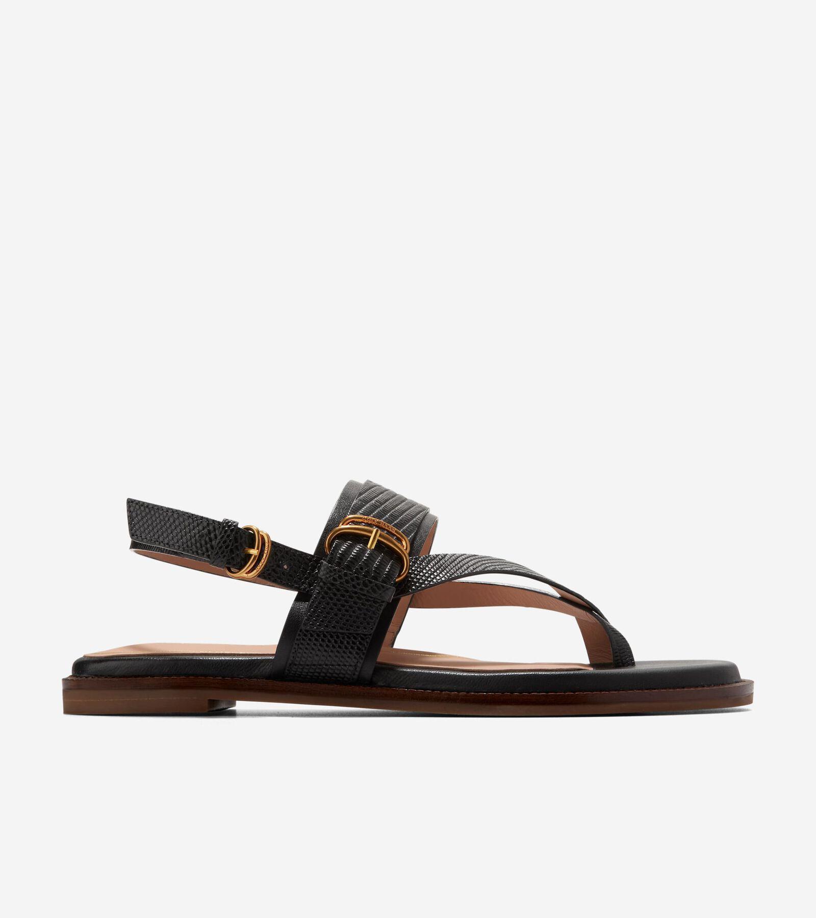 Cole Haan Womens Anica Lux Buckle Flat Sandals Product Image