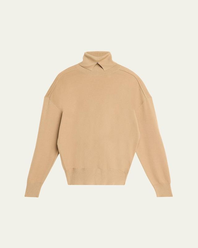 Mens Solid Wool Turtleneck Product Image